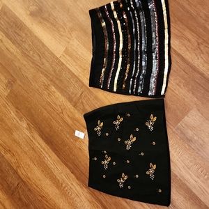 2 Beaded Mini Skirts- please read the description